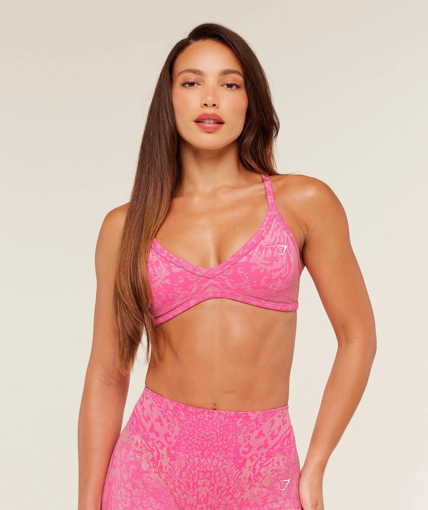 ADAPT ANIMAL X WHITNEY SPORTS BRA - Electric Pink/Sorbet Yellow