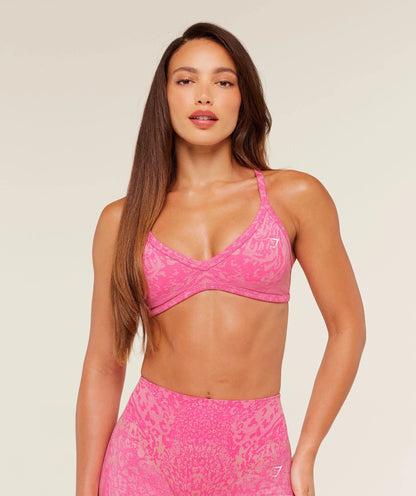 ADAPT ANIMAL X WHITNEY SPORTS BRA - Electric Pink/Sorbet Yellow