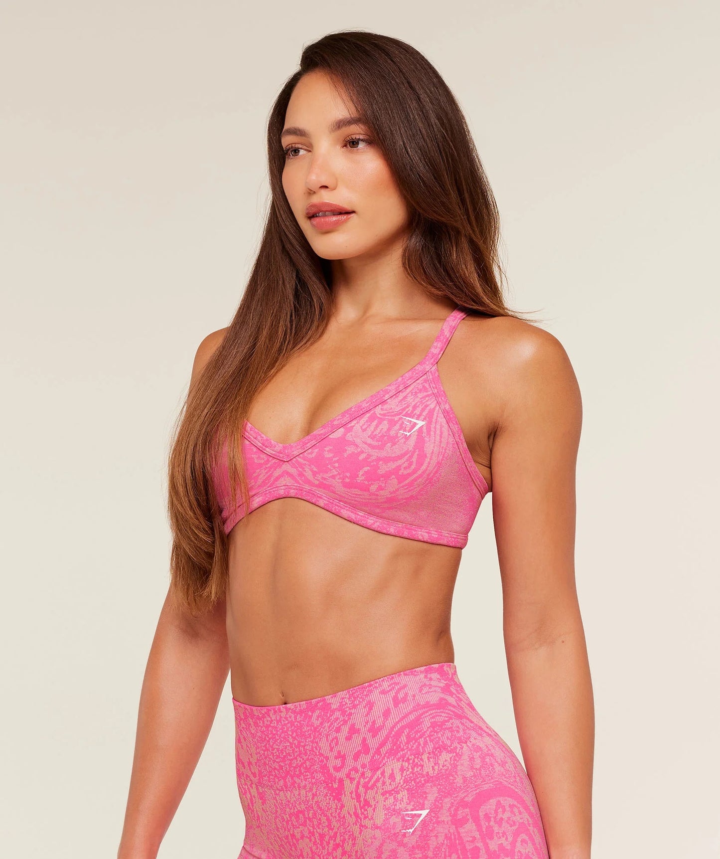 ADAPT ANIMAL X WHITNEY SPORTS BRA - Electric Pink/Sorbet Yellow