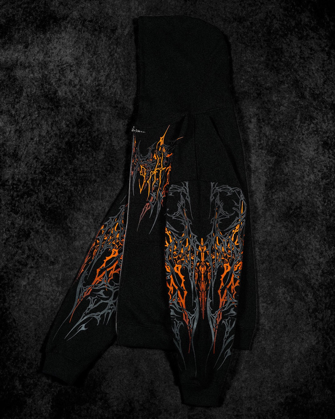 Obsidian Oversized Zip-up Hoodie [SCORCH]