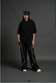 Doma "Side By Side" Series Premium Oversized Tee in Black