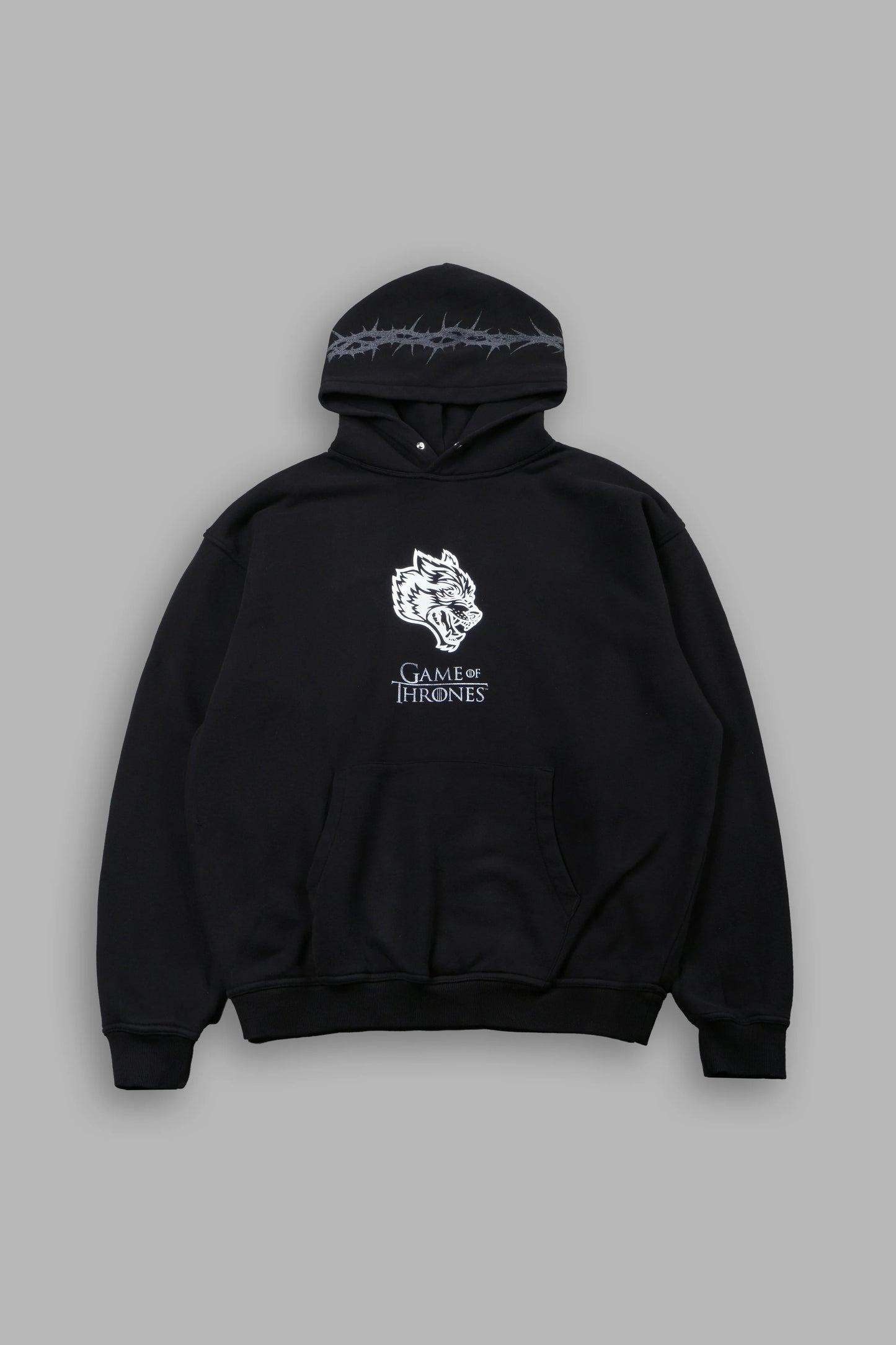 IRON WOLF PIERCE HOODIE IN BLACK - GAME OF THRONES
