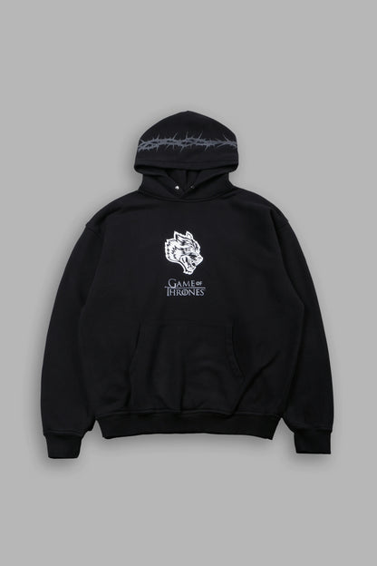 IRON WOLF PIERCE HOODIE IN BLACK - GAME OF THRONES