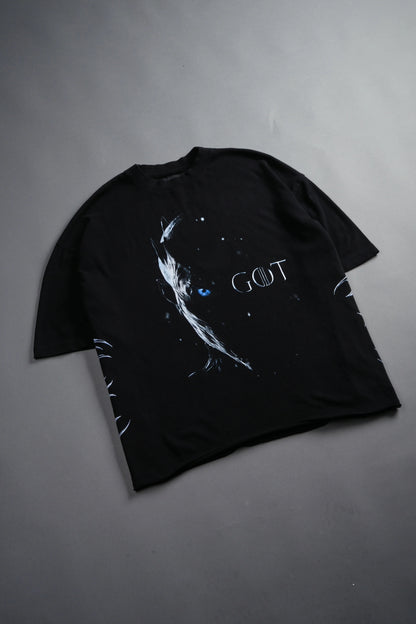 NORTH REMEMBERS PREMIUM OVERSIZED RAW HEM BOX CUT TEE