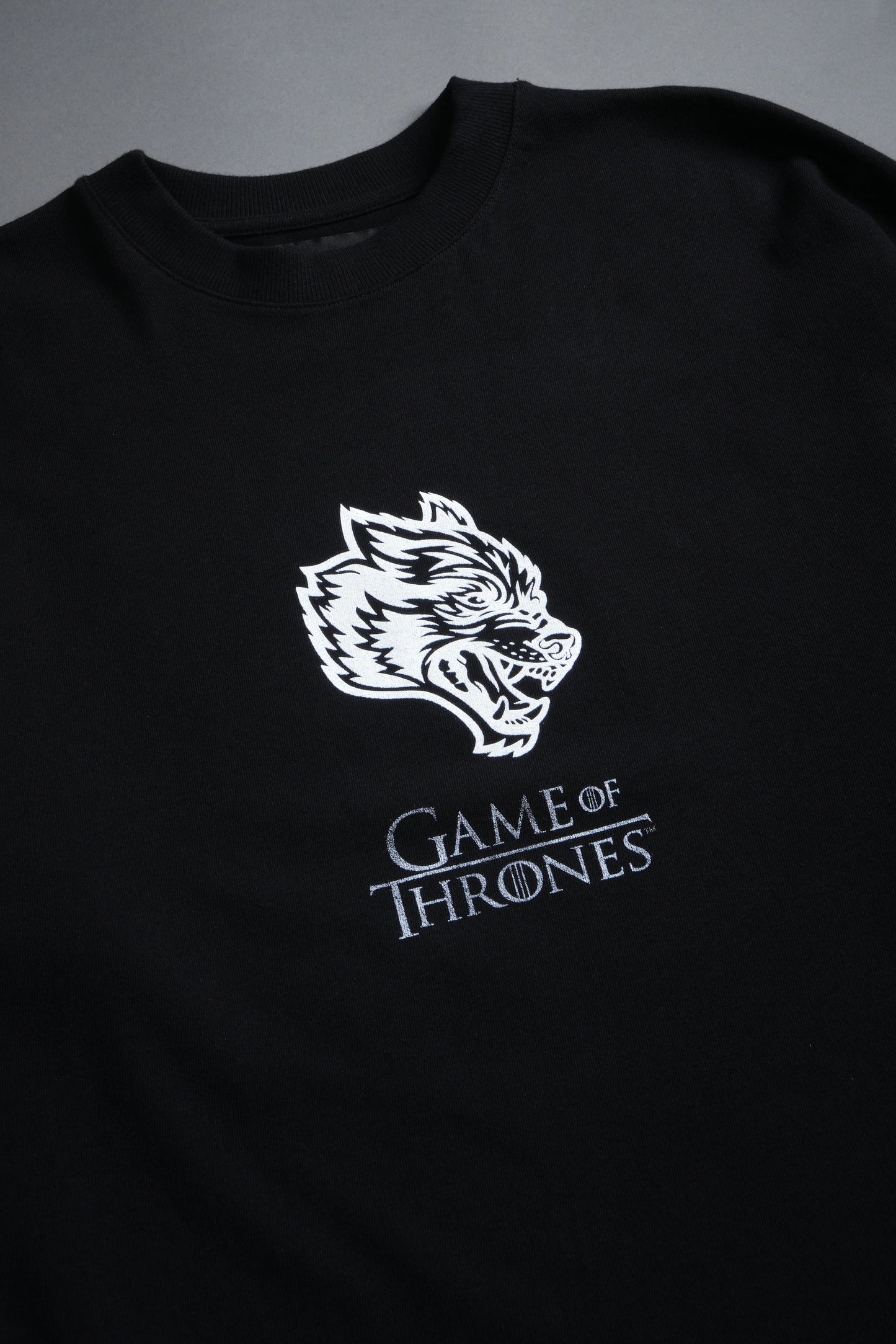 IRON WOLF PREMIUM OVERSIZED TEE IN BLACK