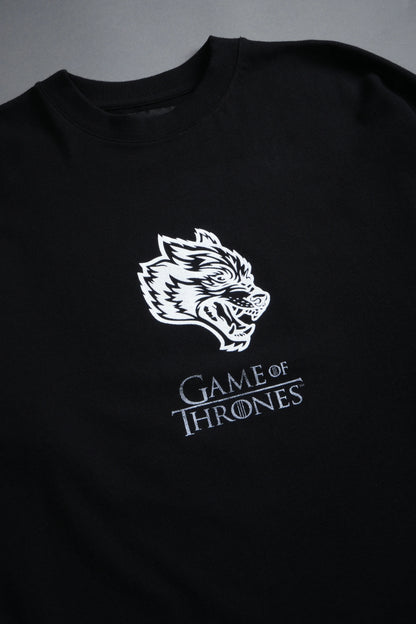 IRON WOLF PREMIUM OVERSIZED TEE IN BLACK