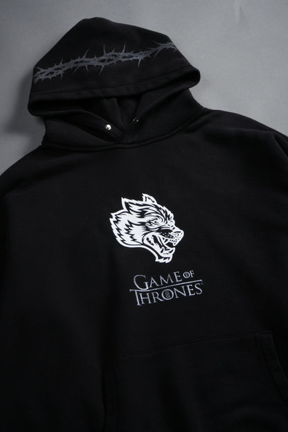 IRON WOLF PIERCE HOODIE IN BLACK - GAME OF THRONES