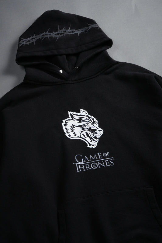 IRON WOLF PIERCE HOODIE IN BLACK - GAME OF THRONES
