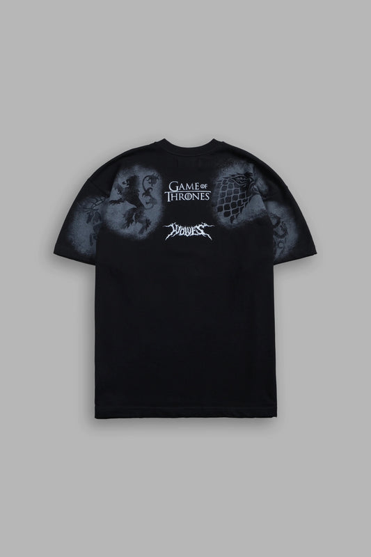 IRON WOLF PREMIUM OVERSIZED TEE IN BLACK