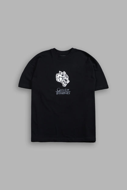 IRON WOLF PREMIUM OVERSIZED TEE IN BLACK