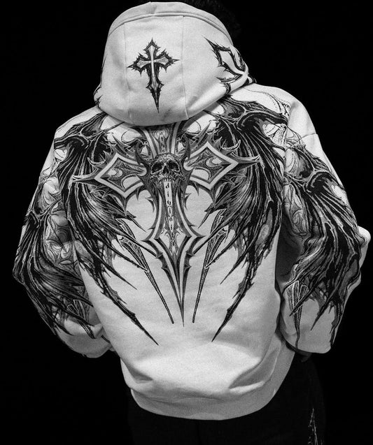Nightfall Oversized Pullover Hoodie [DIVINE WHITE]