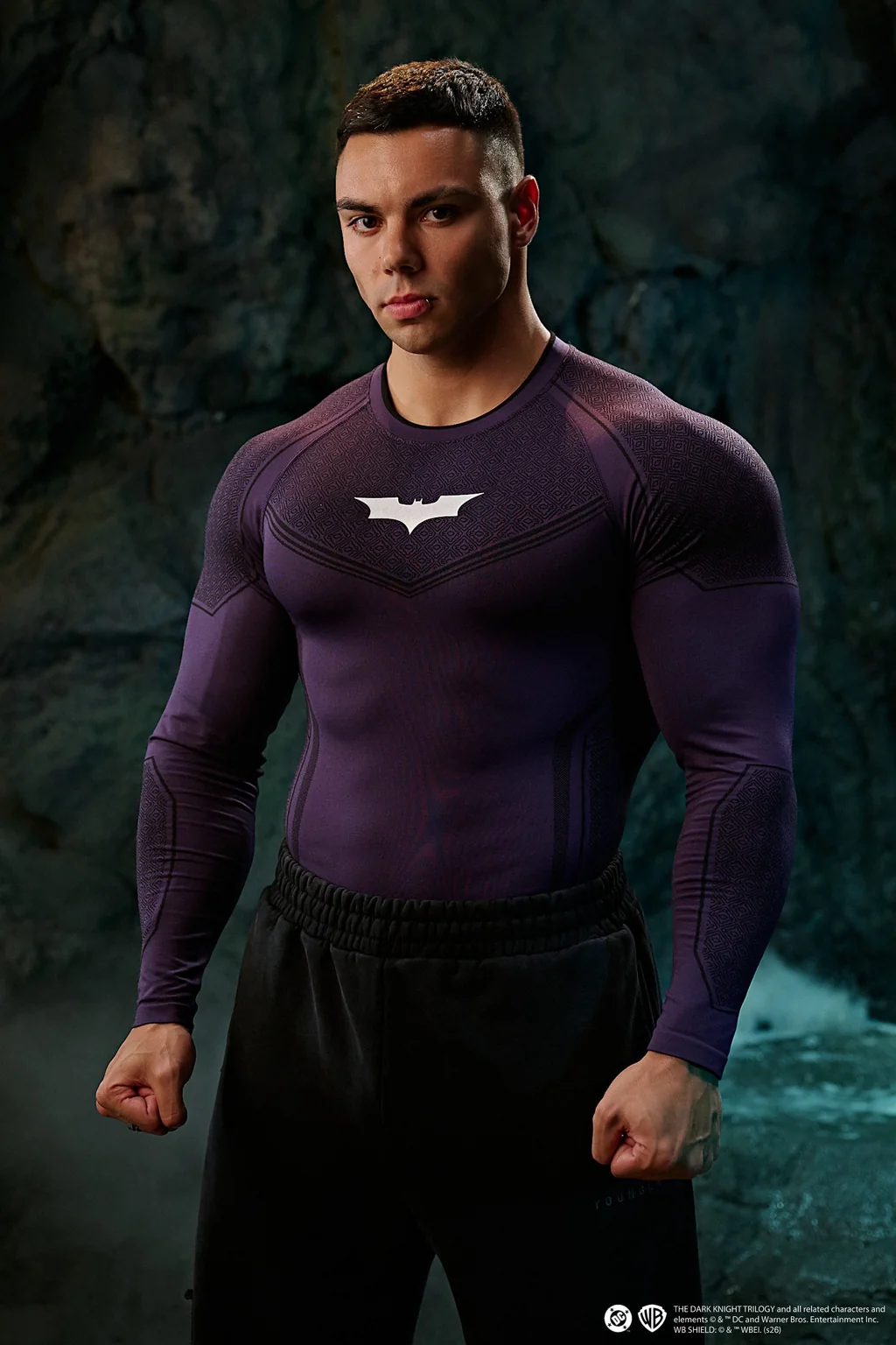 8004 - BATMAN COMPRESSION LONGSLEEVES - PURPLE LIMITED EDITION