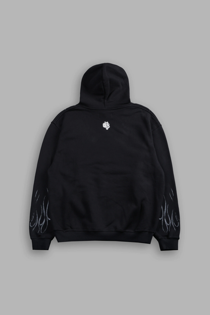 DARC BLOSSOM PIERCE HOODIE IN BLACK