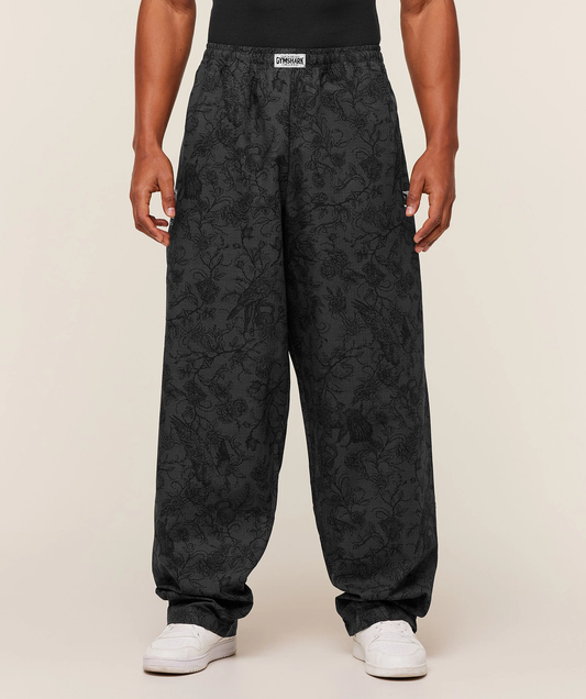 STRAIGHT LEG PUMPER PANTS - Black/Grey