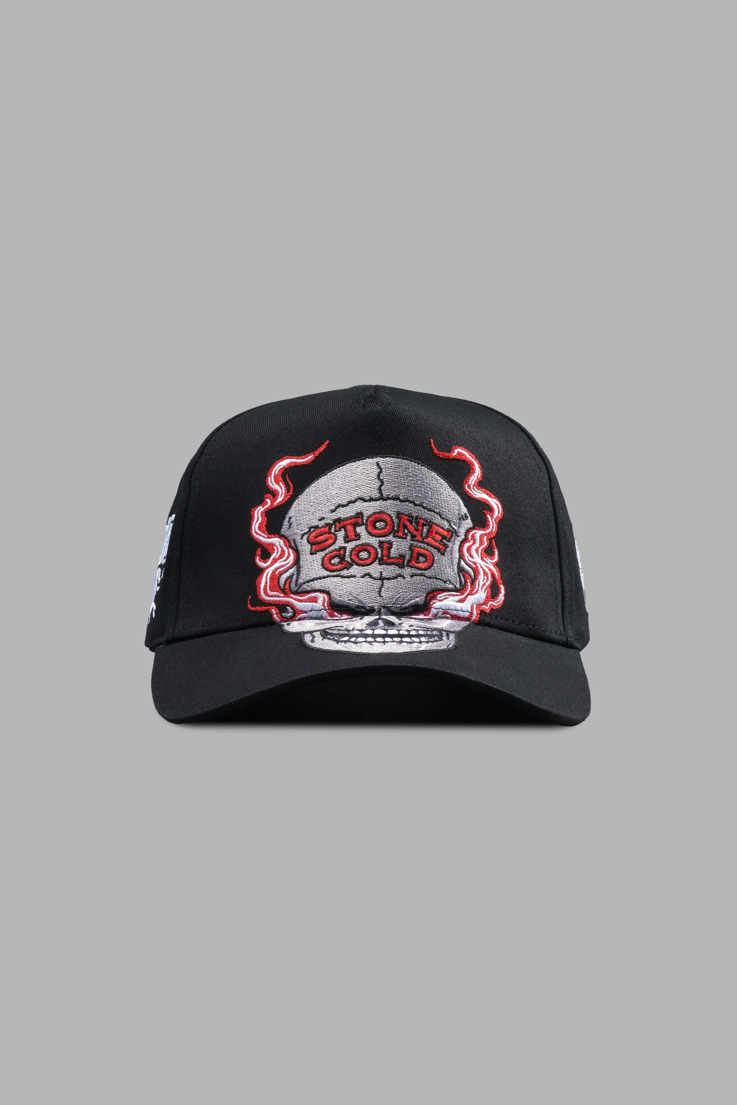 STONE COLD BIG SKULL 5 PANEL HAT IN BLACK