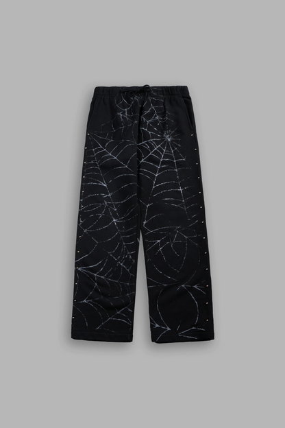 STUD WEB BIGELOW SWEAT PANTS IN BLACK SUN FADE