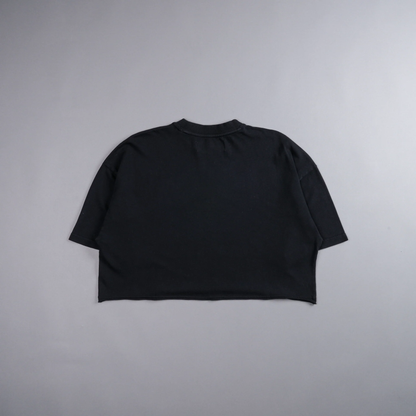 LIVE FAST V2 "PREMIUM" OVERSIZED (CROPPED) TEE IN BLACK