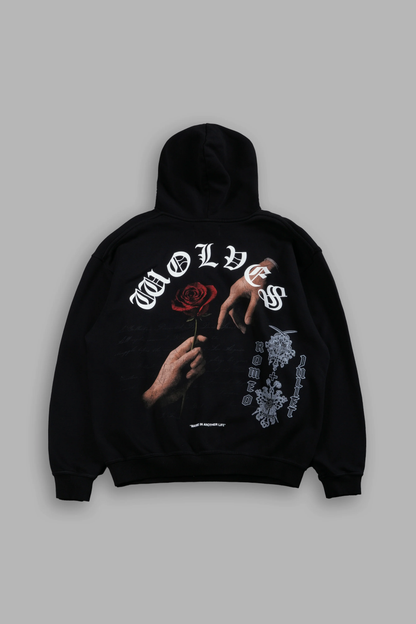 CROSSED HEARTS "PIERCE" HOODIE IN BLACK