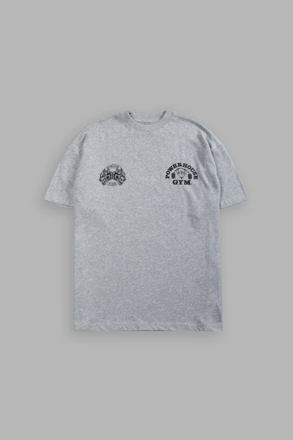 POWERHOUSE HESH PREMIUM OVERSIZED TEE IN LIGHT ATHLETIC GRAY