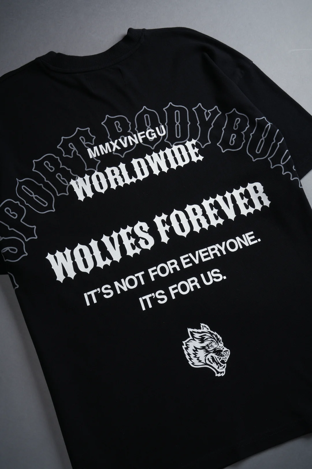 IRON WOLVES "PREMIUM" OVERSIZED TEE IN BLACK