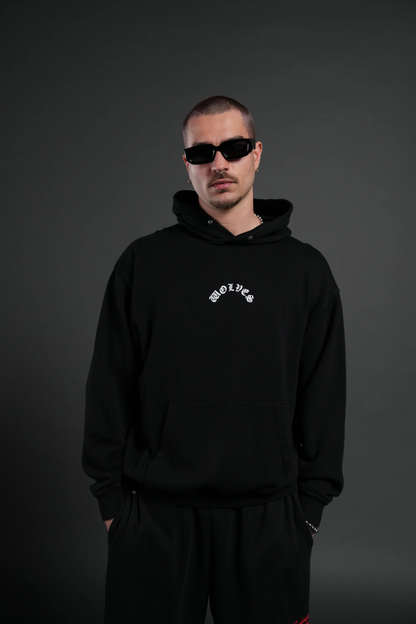 CROSSED HEARTS "PIERCE" HOODIE IN BLACK