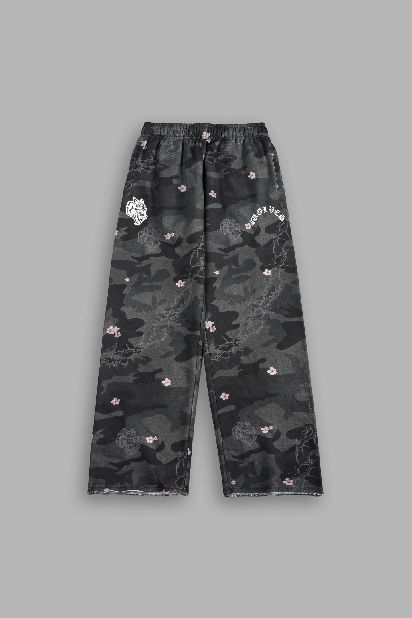 WOLF CHOPPER BIG COZY SWEATS IN WARRIOR IN A GARDEN BLACK CAMO