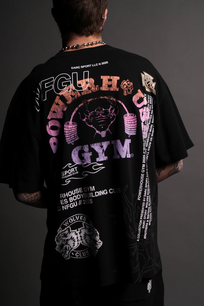 NFGU POWERHOUSE "PREMIUM" OVERSIZED TEE IN BLACK