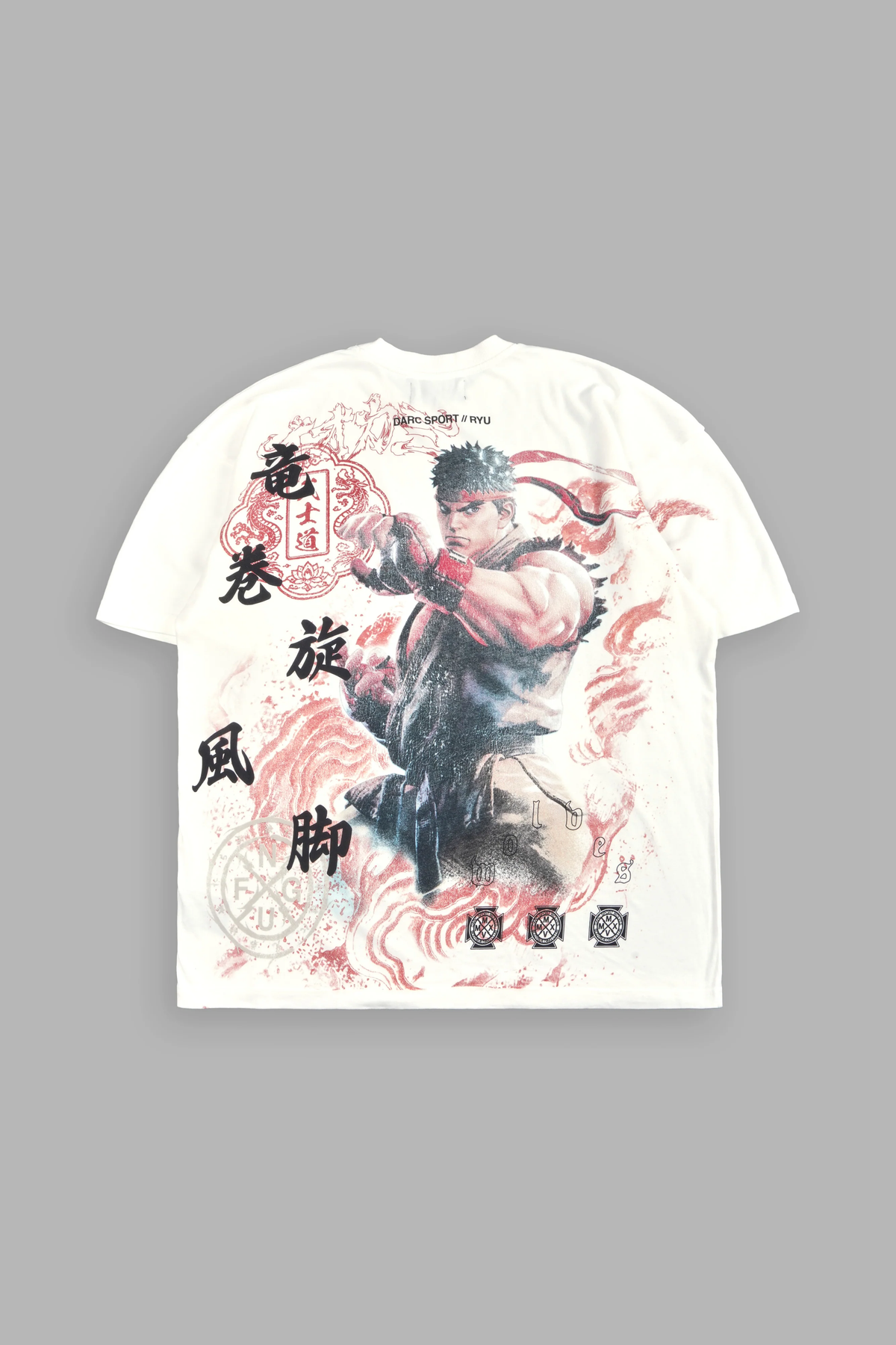 DRAGON RISING PREMIUM OVERSIZED TEE IN CREAM