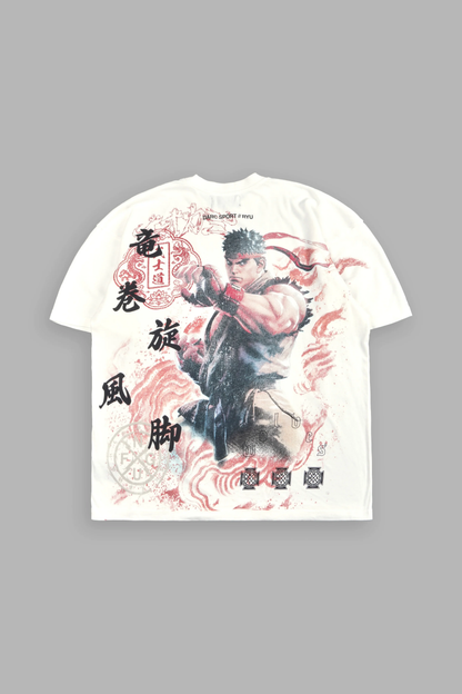 DRAGON RISING PREMIUM OVERSIZED TEE IN CREAM