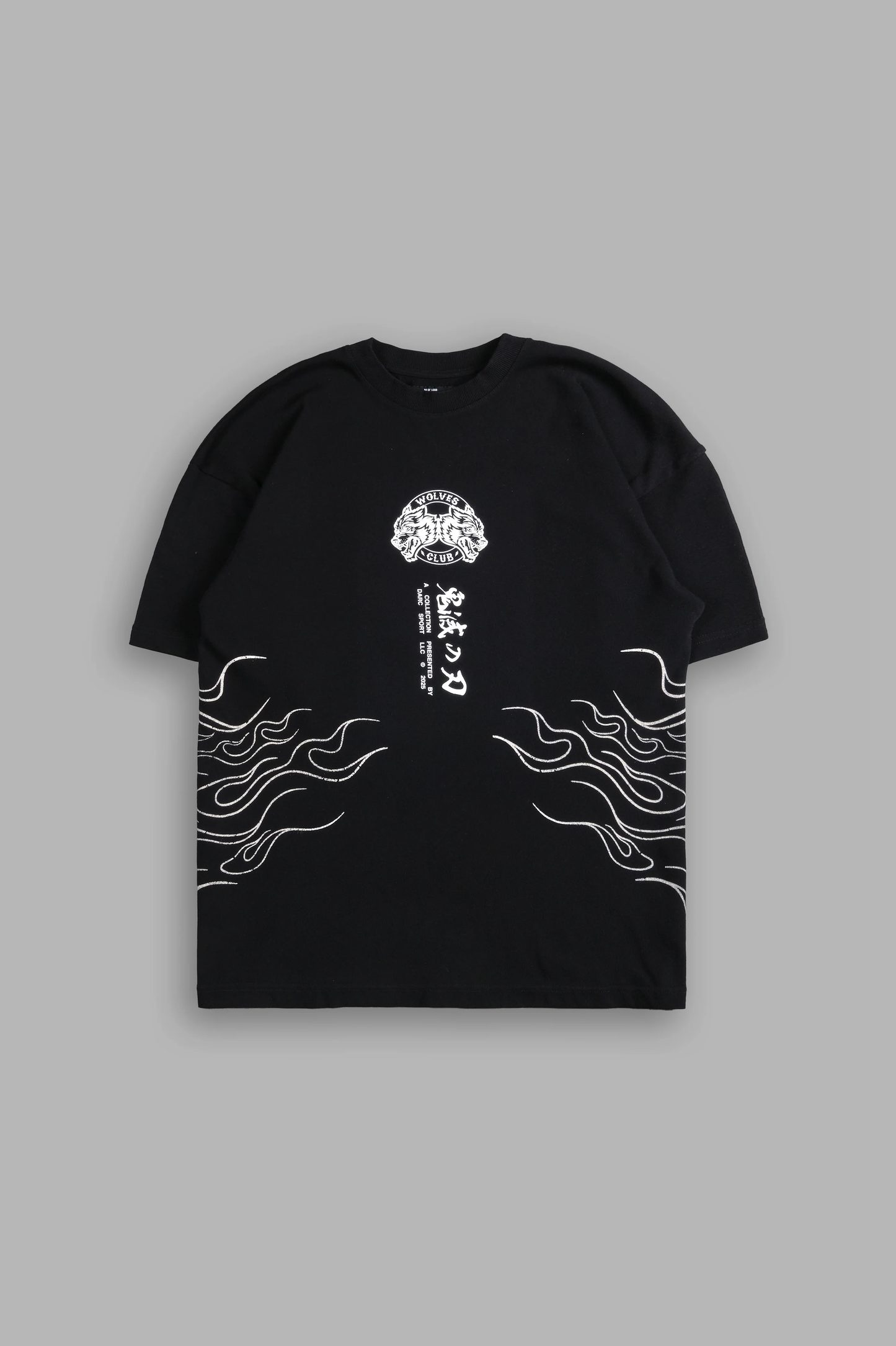 FLAME PILLAR "PREMIUM" OVERSIZED TEE IN BLACK