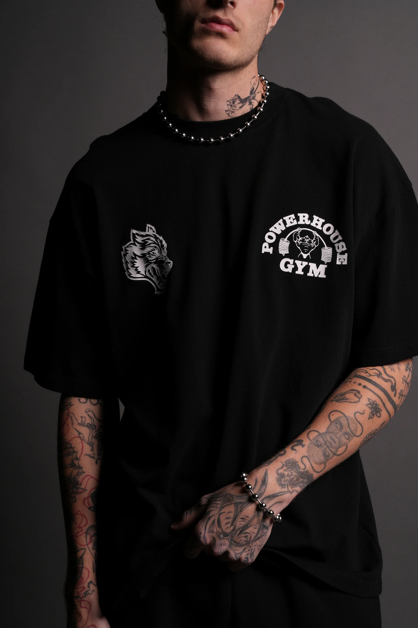 NFGU POWERHOUSE "PREMIUM" OVERSIZED TEE IN BLACK