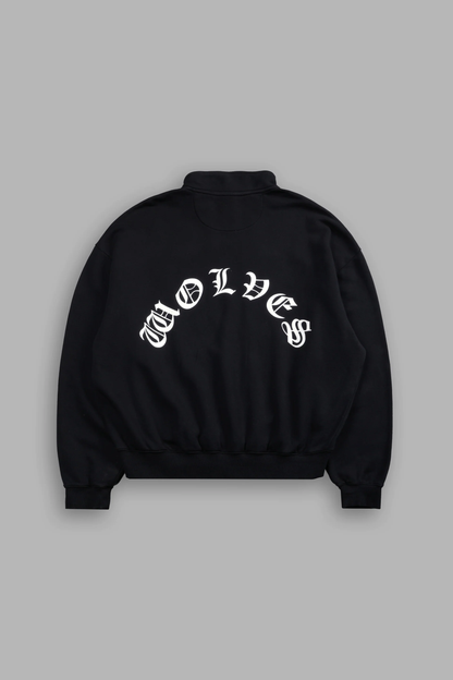 LA WOLVES V2 DUKE 1/4 ZIP MOCK NECK IN BLACK