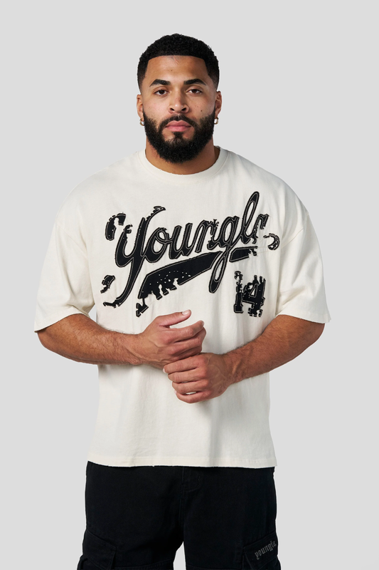 4182 - DISTRESSED SCRIPT TEES
