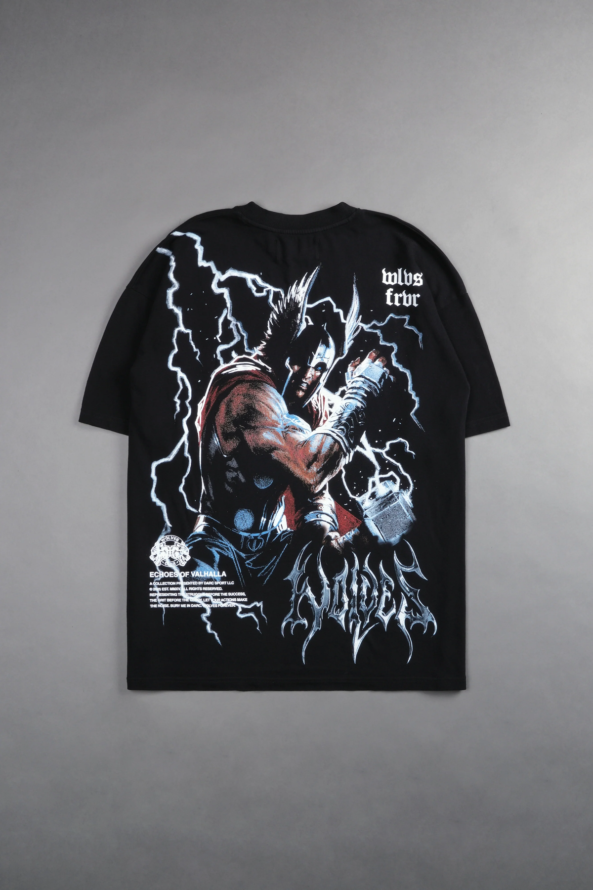 GOD OF THUNDER "PREMIUM" OVERSIZED TEE IN BLACK
