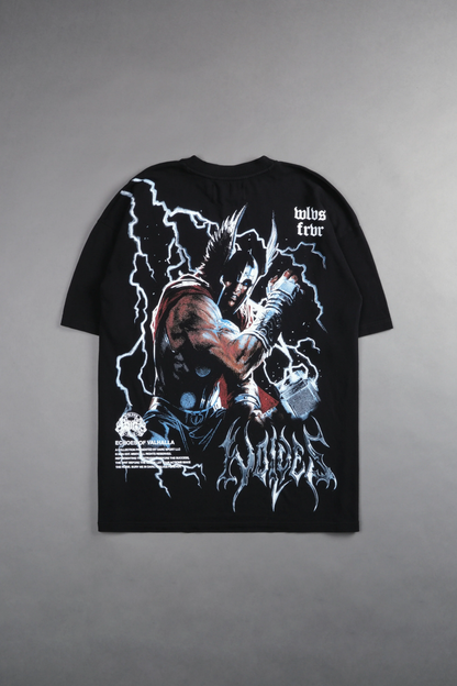 GOD OF THUNDER "PREMIUM" OVERSIZED TEE IN BLACK