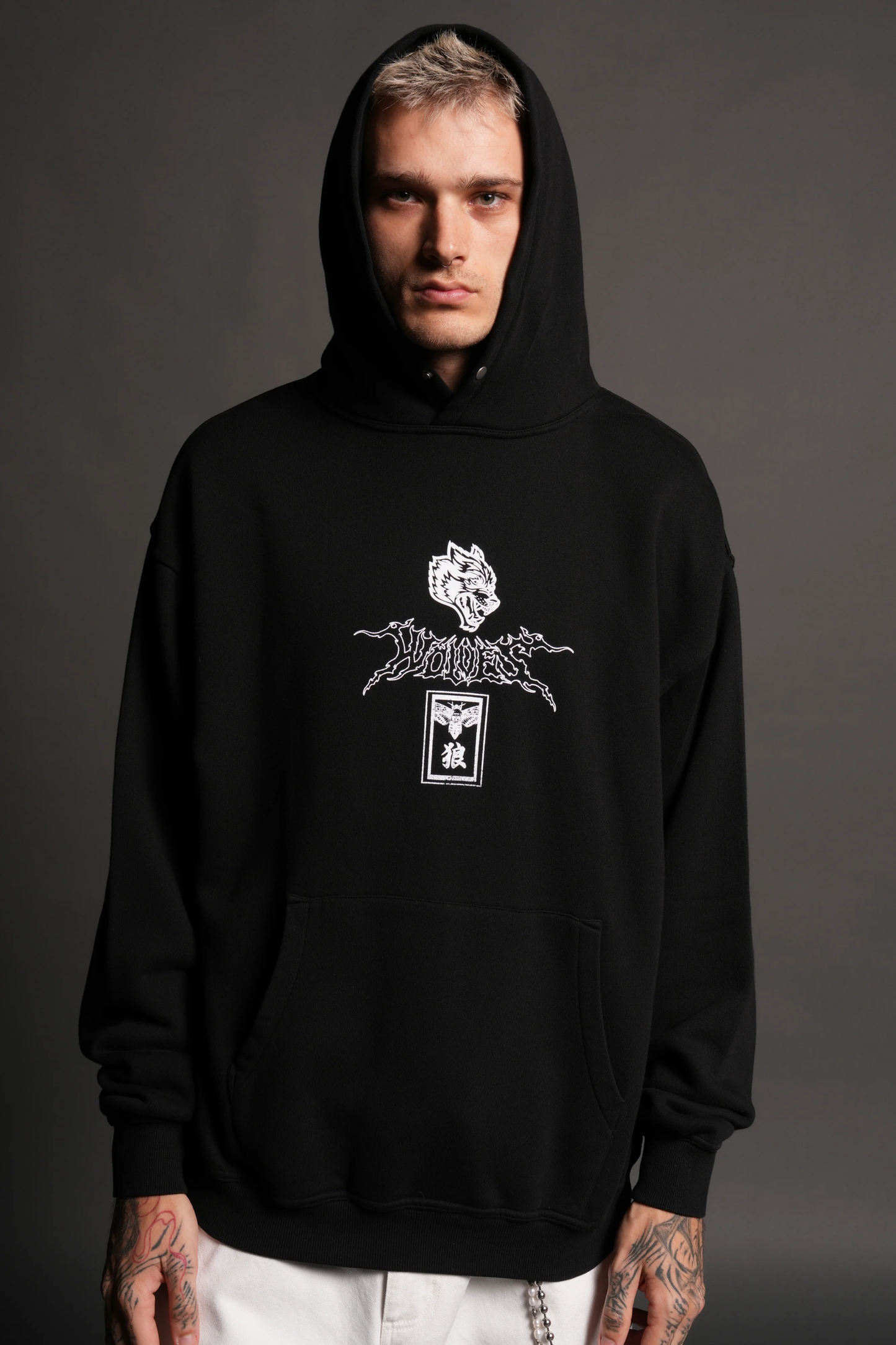 DARC FURY PIERCE HOODIE IN BLACK