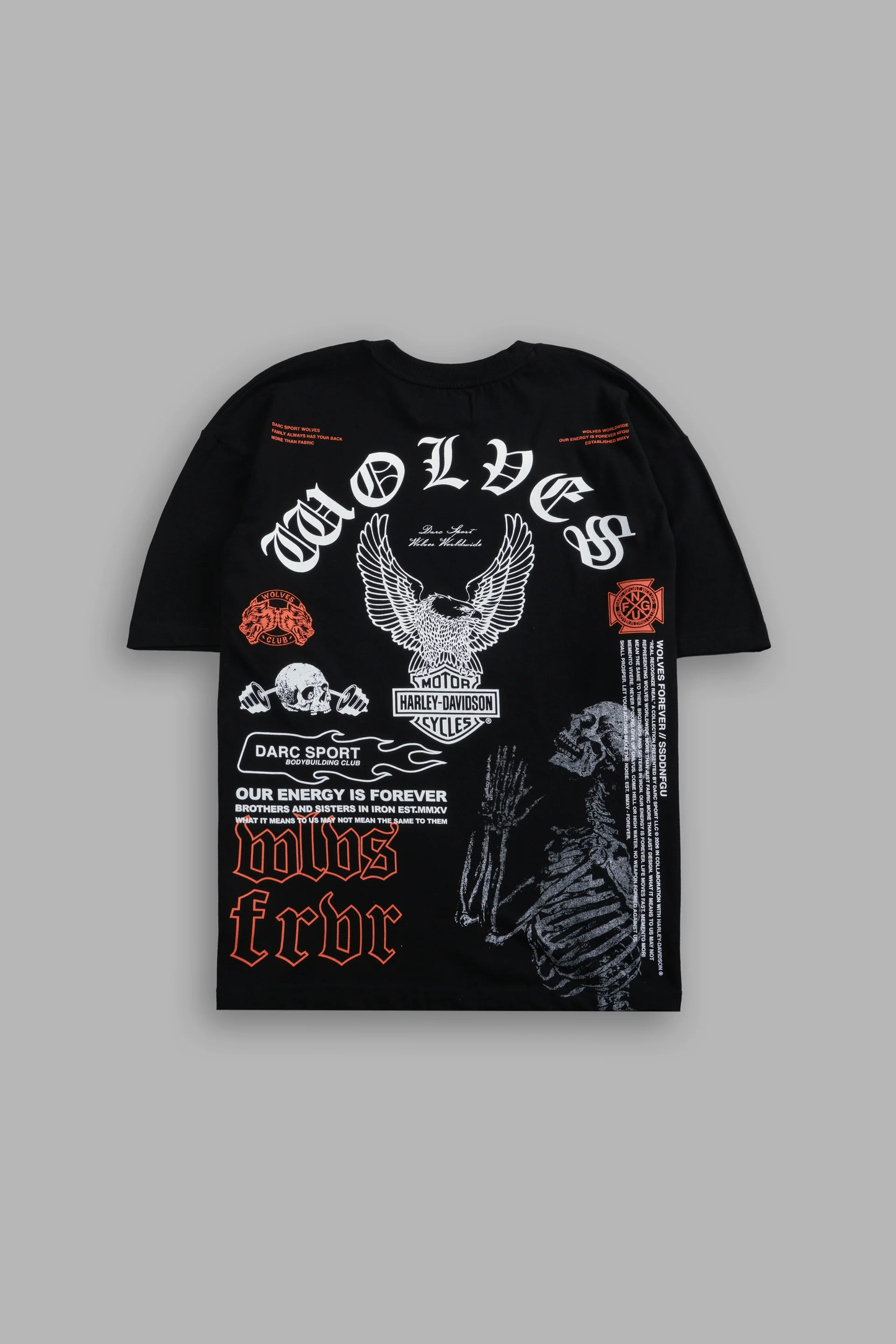 THE EAGLE & THE WOLF "PREMIUM" OVERSIZED TEE IN BLACK