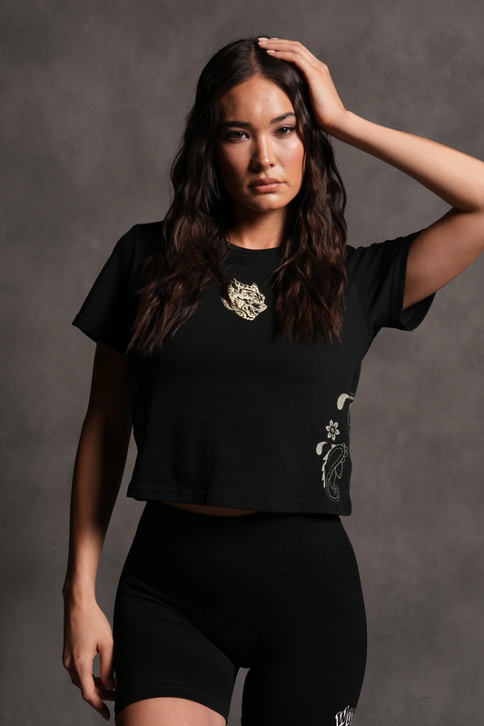 FADED PAISLEY "TIMELESS" TEE IN BLACK