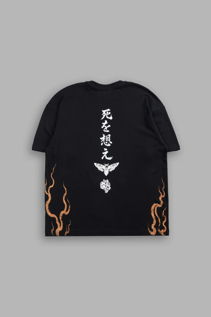 MOURNING FLAME PREMIUM OVERSIZED TEE IN BLACK