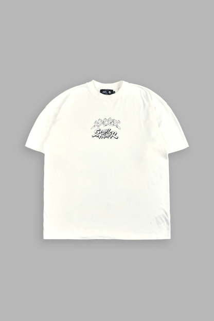 DRAGON RISING PREMIUM OVERSIZED TEE IN CREAM