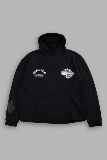 IRON LIGHTNING "MOATY" HOODIE IN BLACK DRIFT WASH