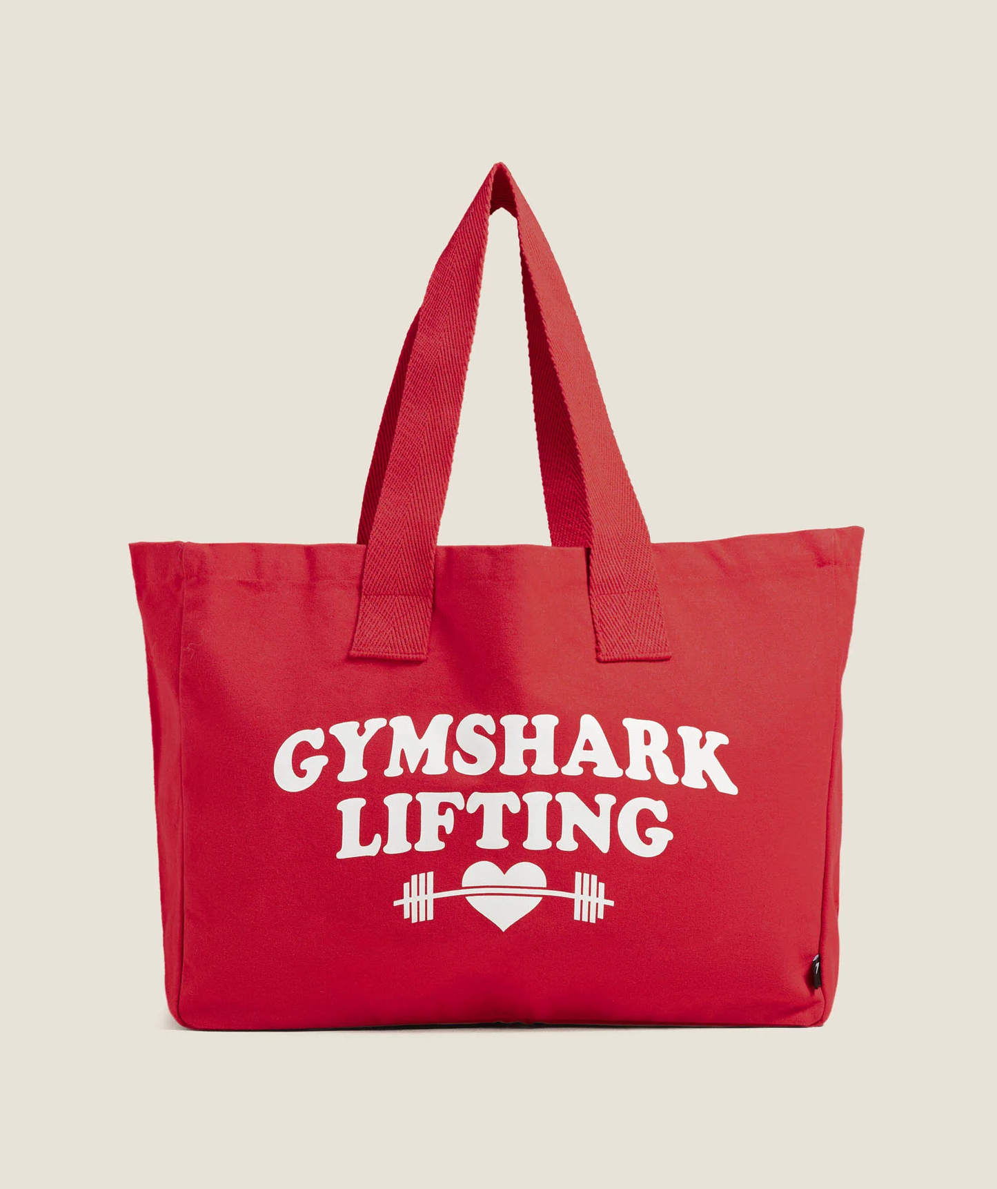LOVE LIFTING GRAPHIC TOTE BAG - CONDITIONING RED