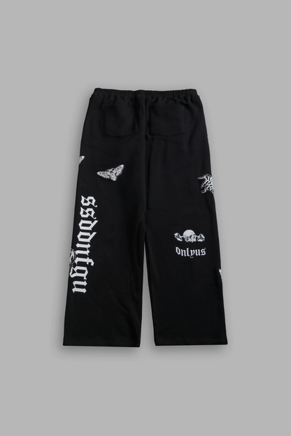 GIVE IT YOUR ALL "YARA" PLEATED SWEAT PANTS IN BLACK