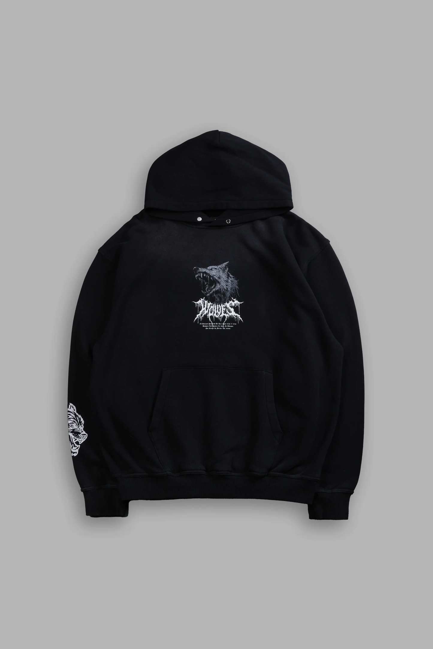 FENRIR STORM "PIERCE" HOODIE IN BLACK DRIFT WASH