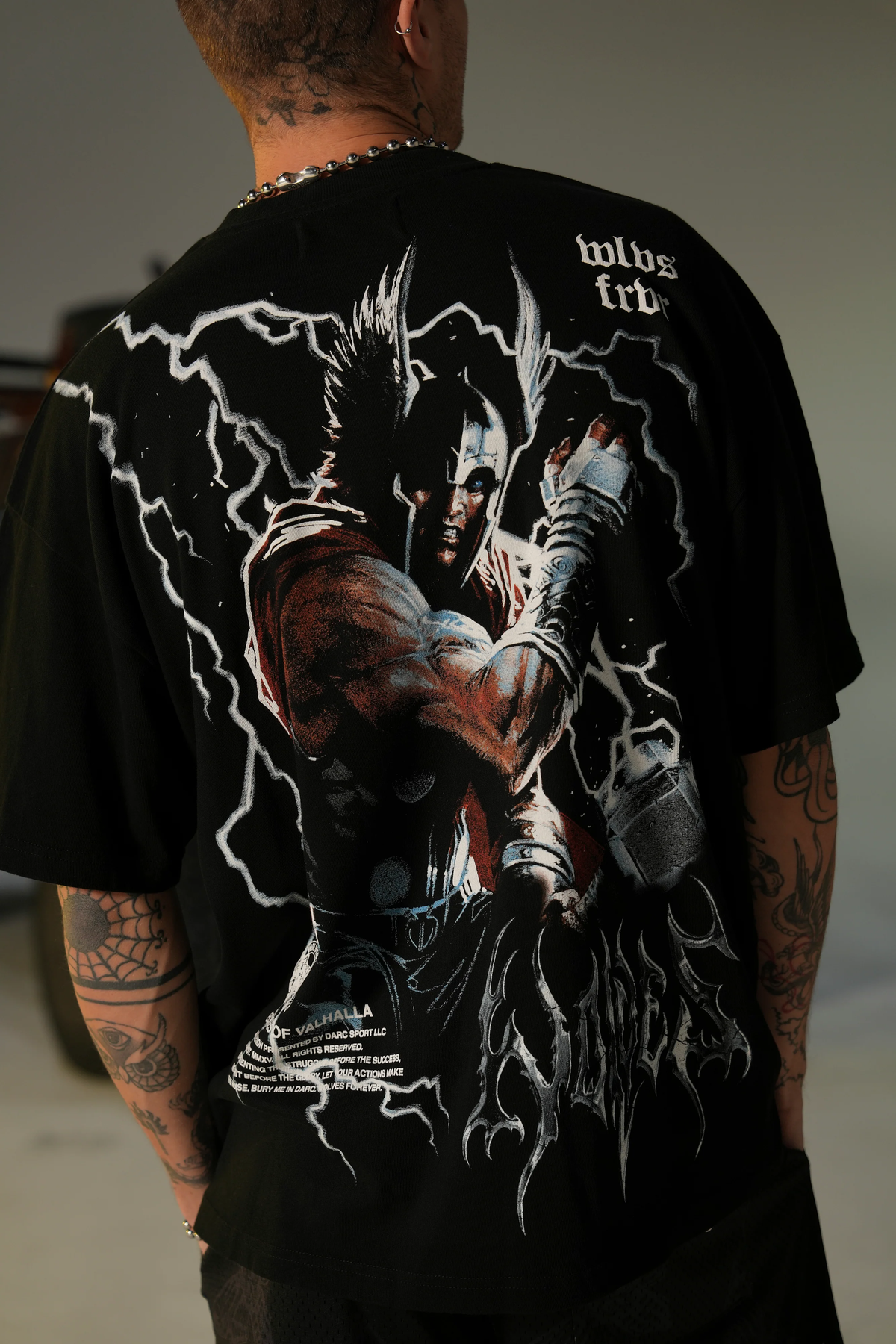 GOD OF THUNDER "PREMIUM" OVERSIZED TEE IN BLACK