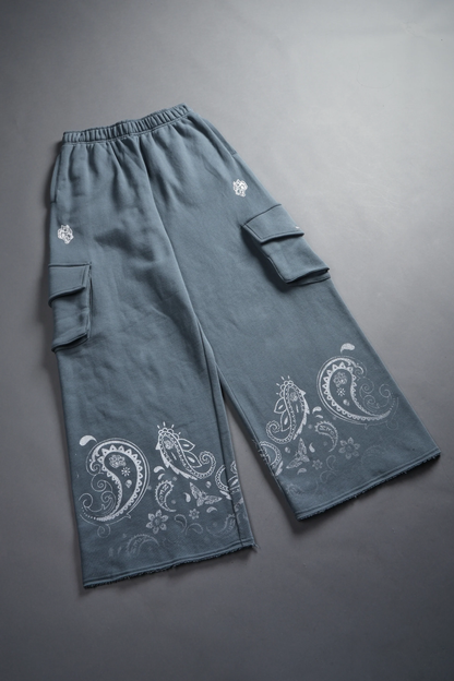 FADED PAISLEY DURST CARGO SWEAT IN GREEK STONE