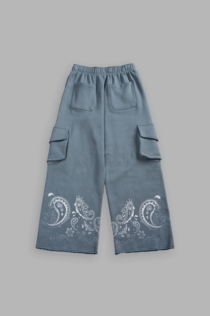 FADED PAISLEY DURST CARGO SWEAT IN GREEK STONE