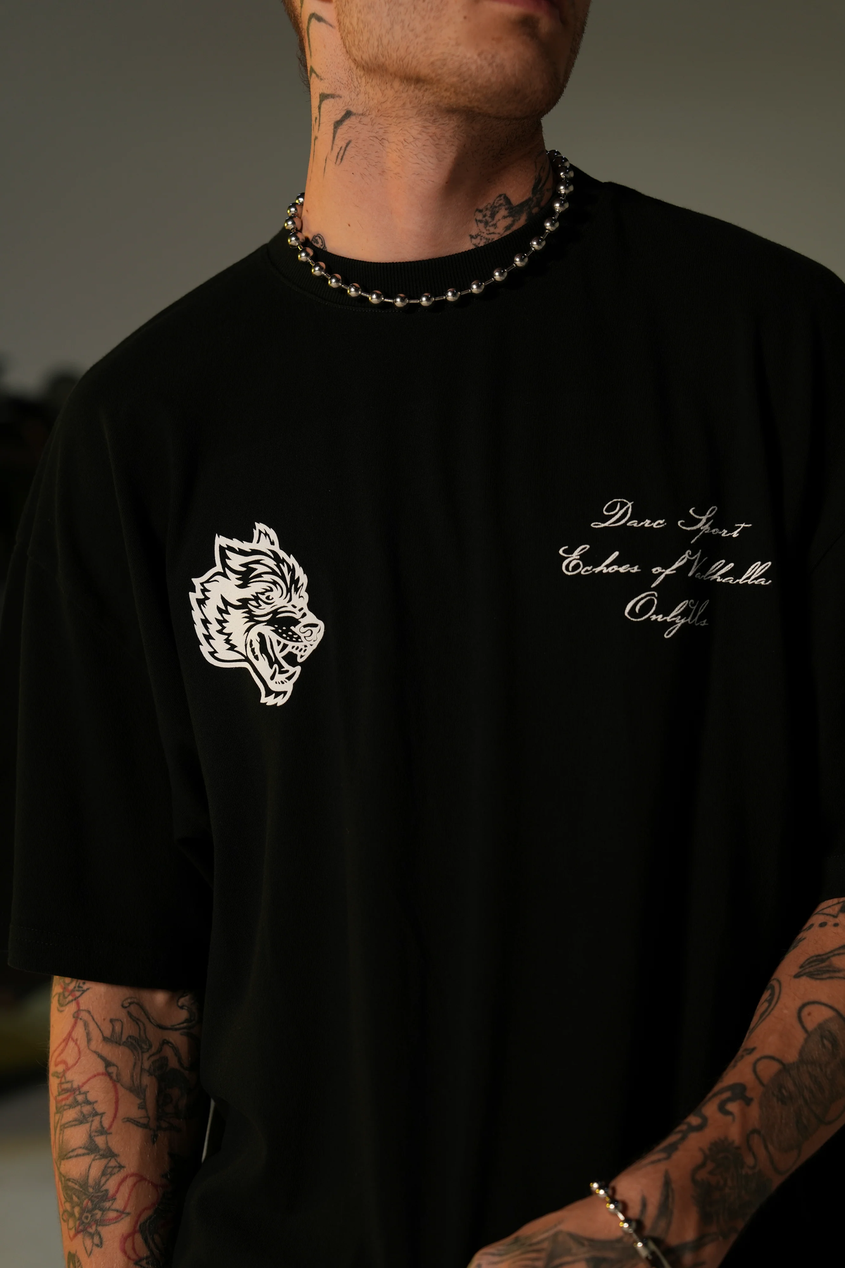 GOD OF THUNDER "PREMIUM" OVERSIZED TEE IN BLACK