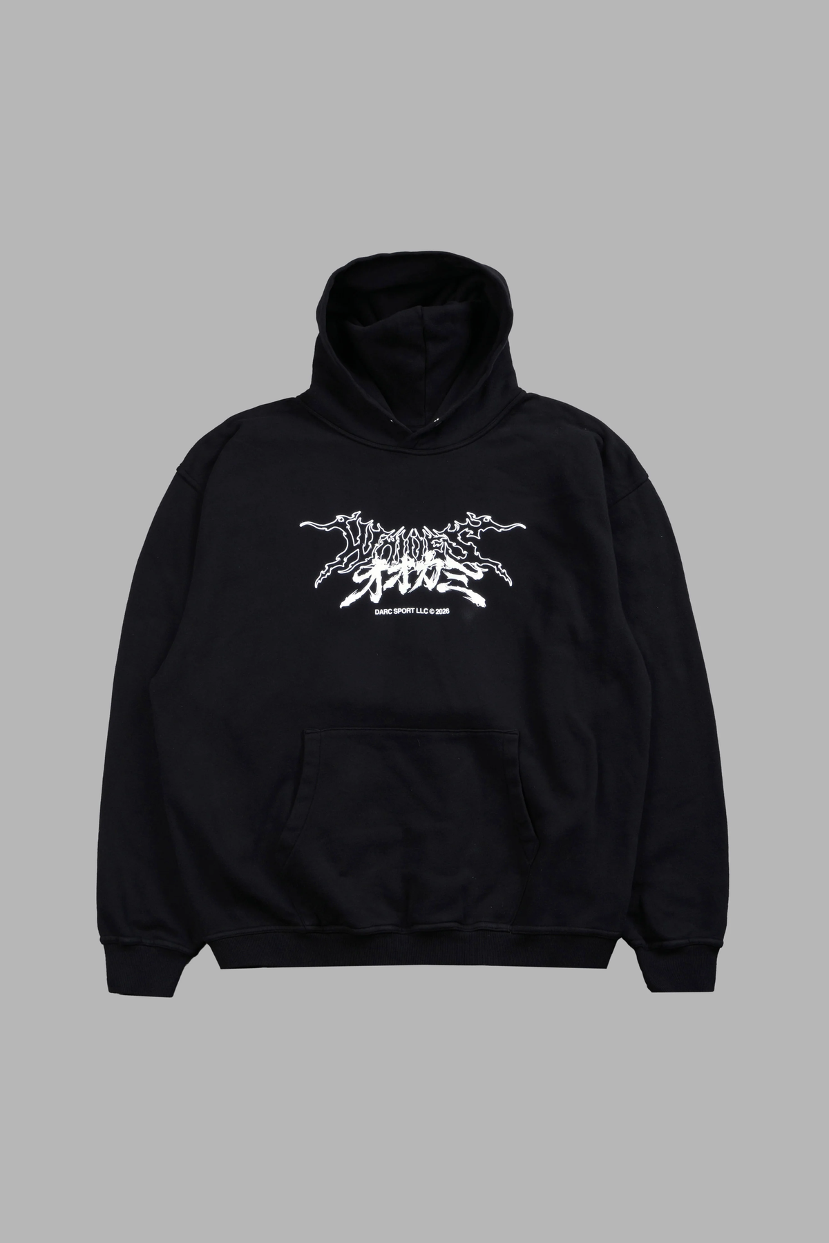 SAMURAI AND THE WOLF PIERCE HOODIE IN BLACK
