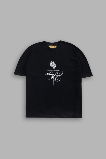 BRUCE LEE FLAME PREMIUM OVERSIZED TEE IN BLACK